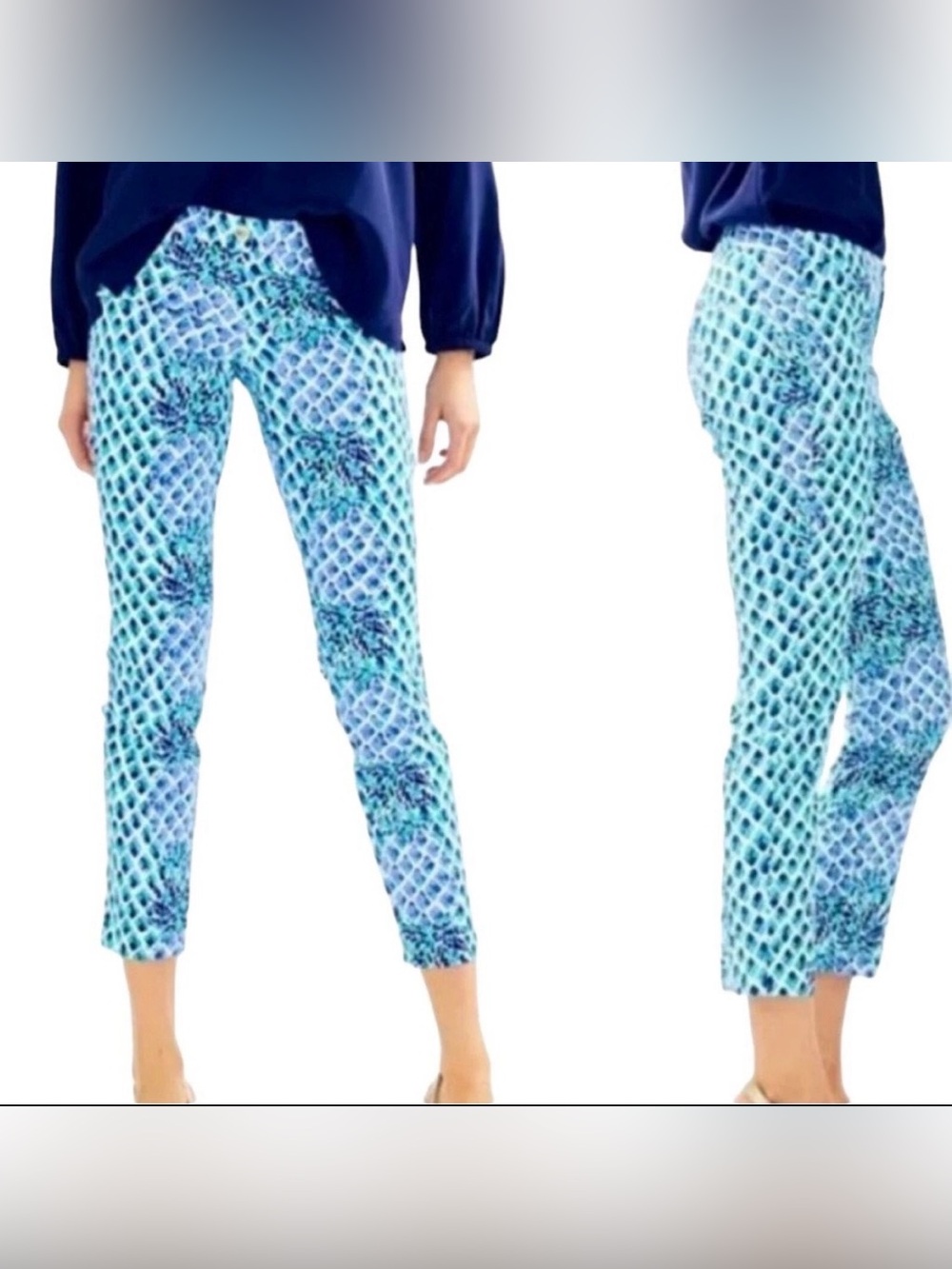 Lilly Pulitzer Womens Kelly Skinny Ankle Pants Size 4 Stretch NWOT - Picture 2 of 11